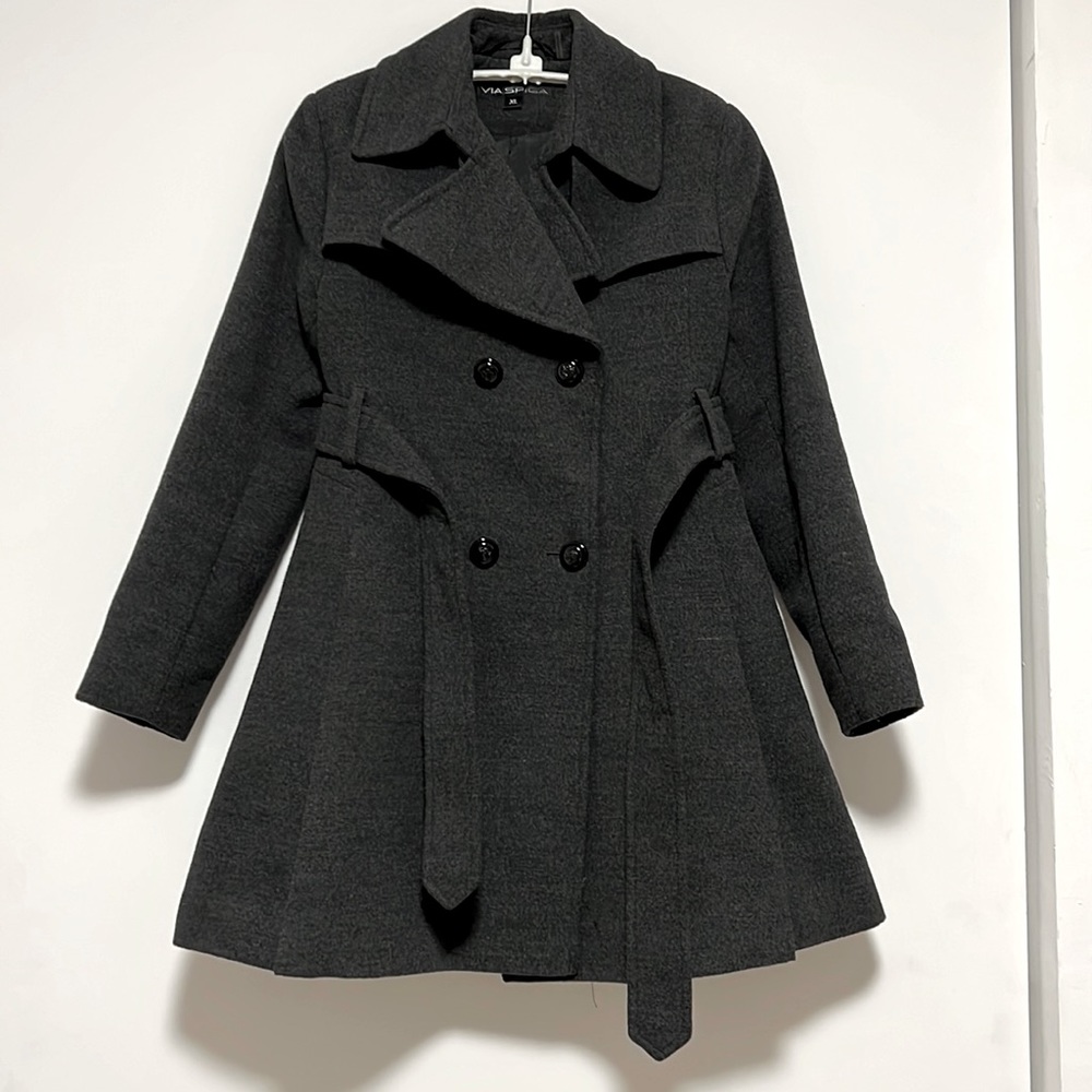 Gorgeous New Via Spiga Gray Coat